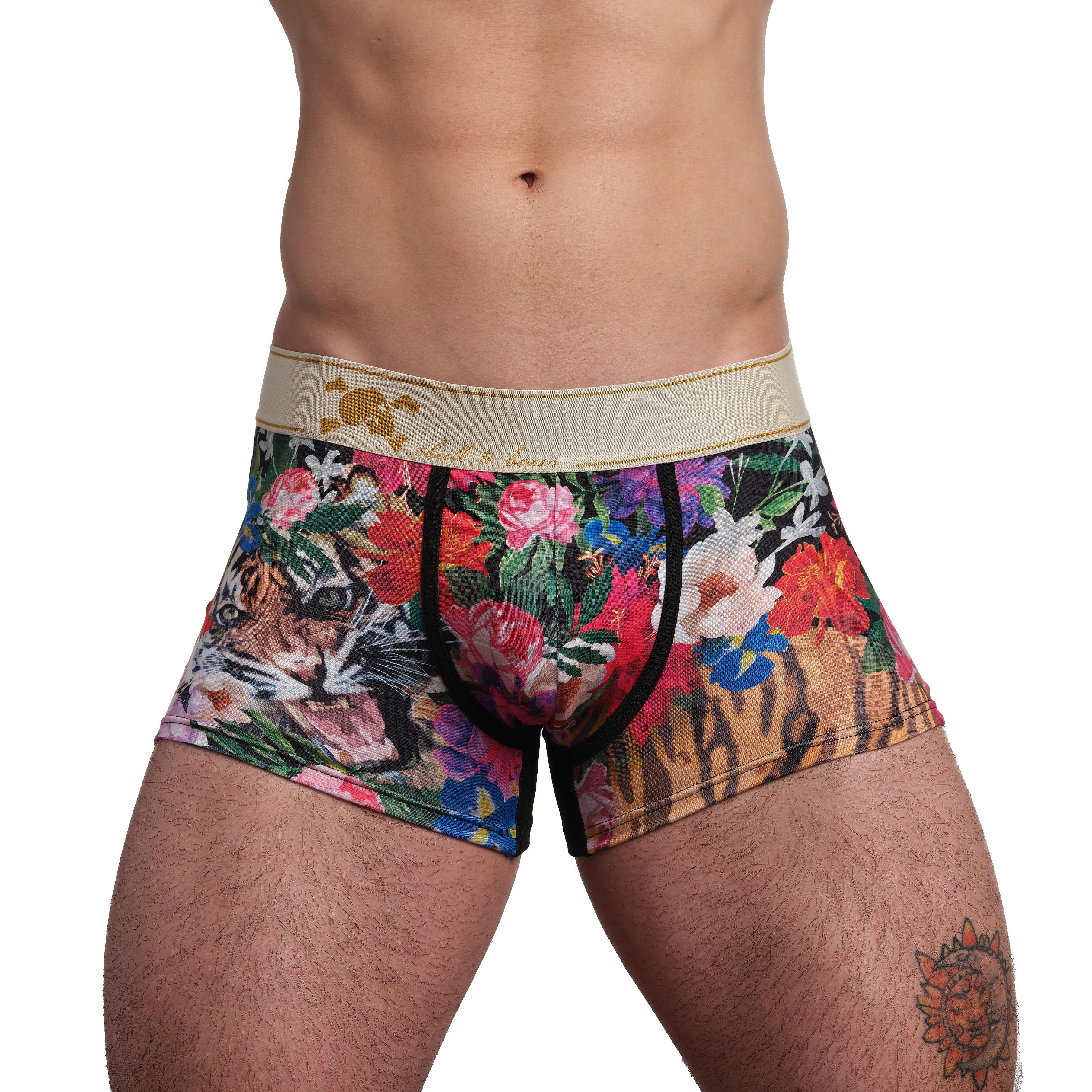 SKULL AND BONES DUTCH FLORAL RED TRUNK 